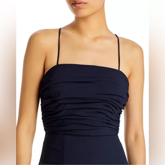 Cinq à Sept Judy Ruched Midi Dress in Navy, NWT, Size 0 - Picture 5 of 9